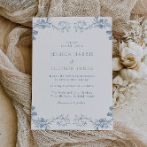 Vintage Elegance: Classic Floral Wedding Invitation