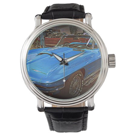 Vintage Blue Corvette Watch