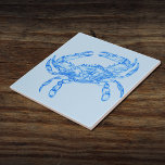 Vintage  blue  crab  ceramic tile<br><div class="desc">Vintage  blue  crab  -  the antique drawing edited and applied  on  this  decorative  tile by Alma Wad . You can personalize it now with your monogram /text /logo .</div>