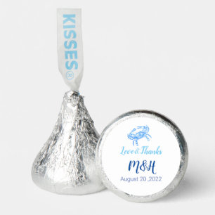 Vintage blue crab for weddings hershey®'s kisses®