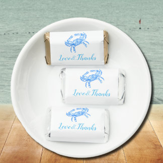 Vintage blue crab for weddings hershey's miniatures