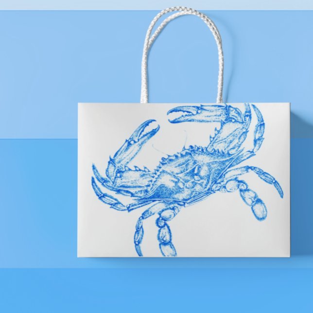 Vintage  blue  crab large gift bag (Creator Uploaded)