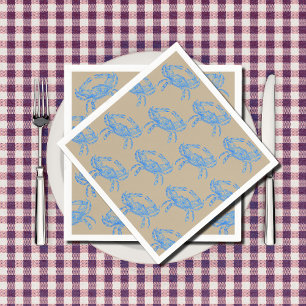 Vintage blue crab napkins