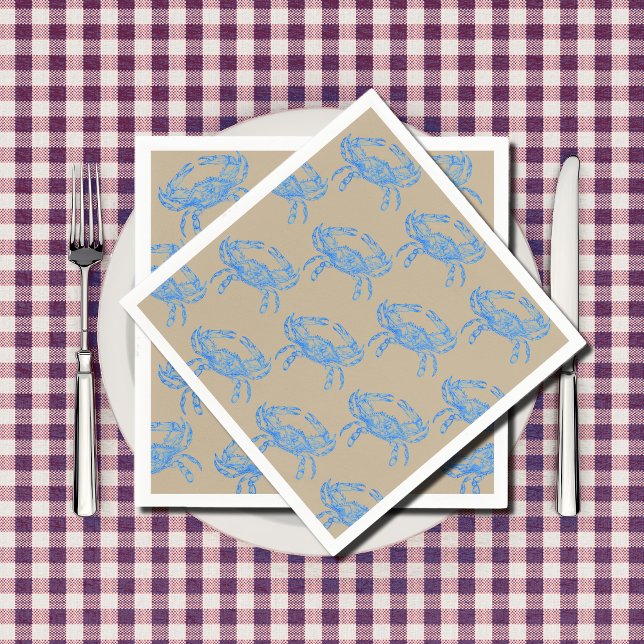 Vintage  blue  crab  napkins (Creator Uploaded)