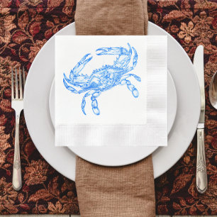 Vintage blue crab napkins