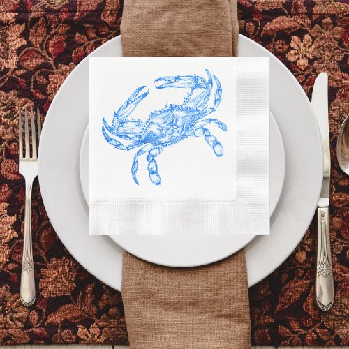 Vintage  blue  crab napkins