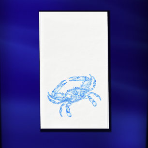 Vintage blue crab paper guest towels