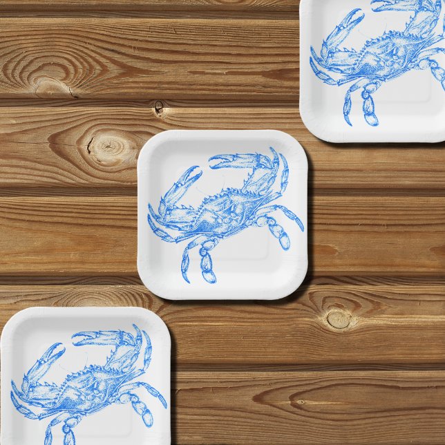 Vintage  blue  crab paper plates (Creator Uploaded)