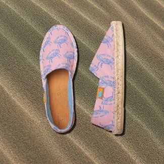  vintage  blue  crab pattern 