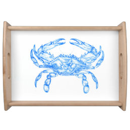 Vintage  blue  crab  serving tray