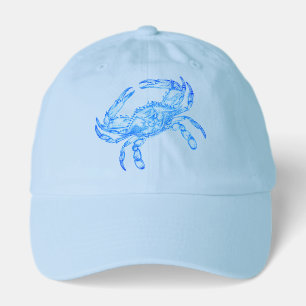Vintage  blue  crab -sky blue hat