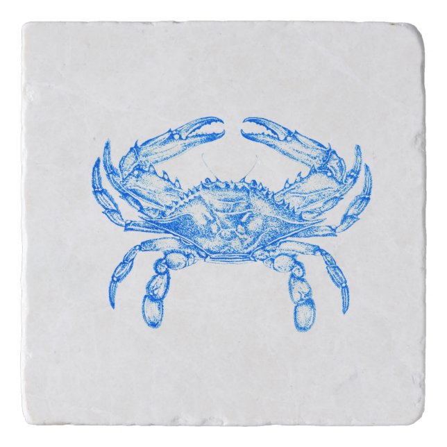Vintage  blue  crab    trivet (Front)