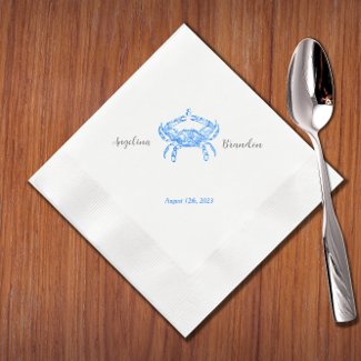 Vintage  blue  crab  wedding