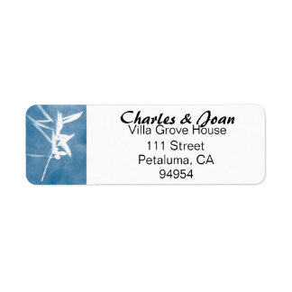 Vintage Blue Cyanotype Olive Grove Villa Address Label