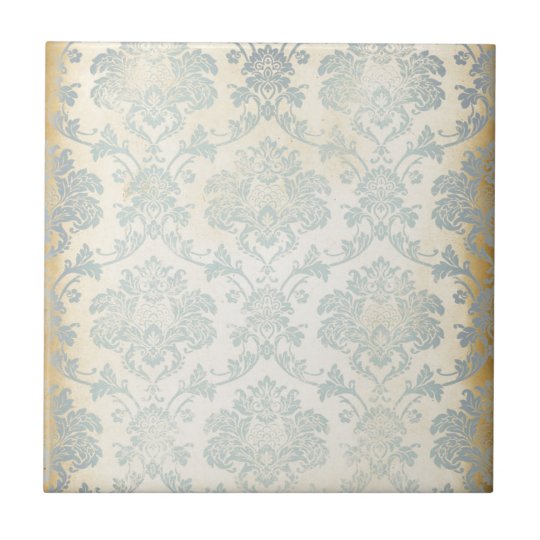 Vintage Blue Damask Tile