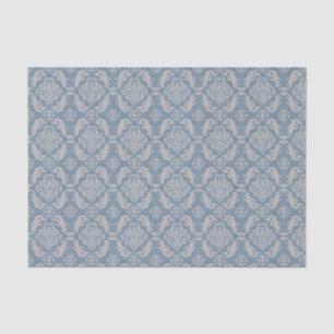 Vintage blue damask tissue paper