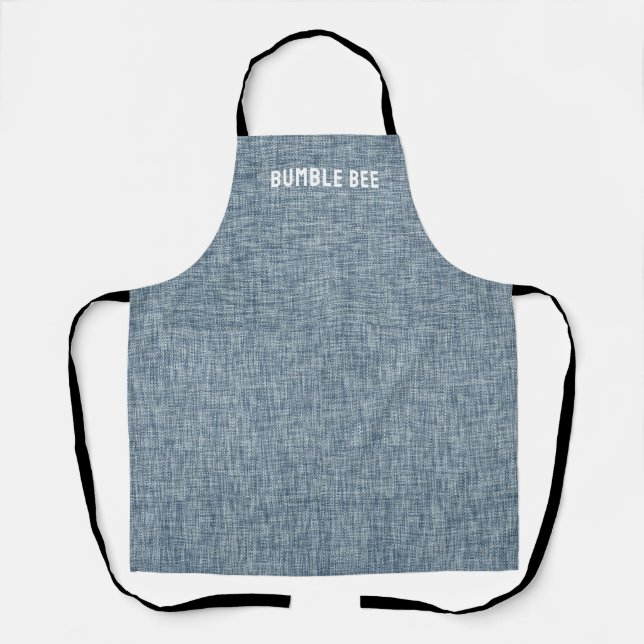 Vintage Blue Denim Blue Jeans Look Apron (Front)
