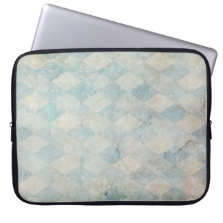 Vintage Blue Diamond Grunge Laptop Computer Sleeve