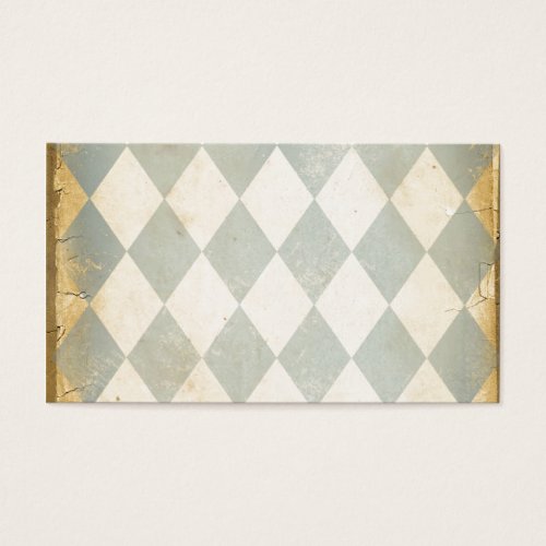 Vintage Blue Diamond Print Business Cards