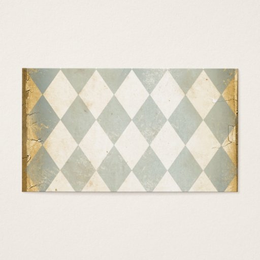 Customizable Vintage Blue Diamond Print Business Cards