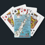 Vintage Blue Door County Playing Cards<br><div class="desc">A wonderful vintage,  colorfully illustrated postcard map of Door County Wisconsin we have repurposed on playing / poker cards.</div>