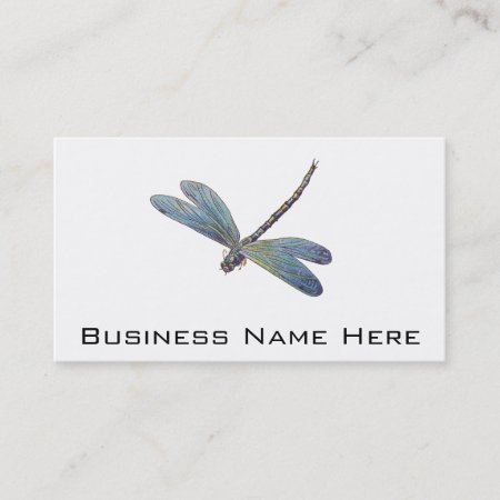 Vintage Blue Dragonfly Business Card