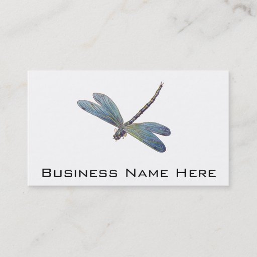 Customizable Vintage Blue Dragonfly Business Cards