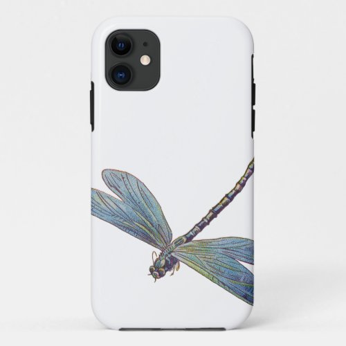 Vintage Blue Dragonfly iPhone 11 Case