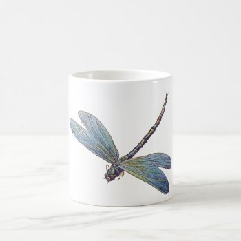 Vintage Blue Dragonfly Coffee Mug by PatiVintage at Zazzle