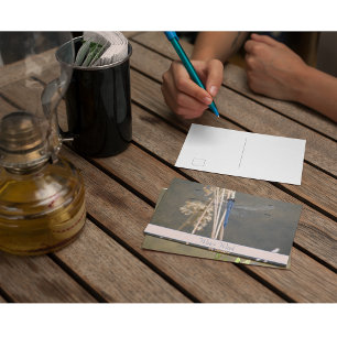 Vintage Blue Dragonfly Custom Botanical Note Postcard