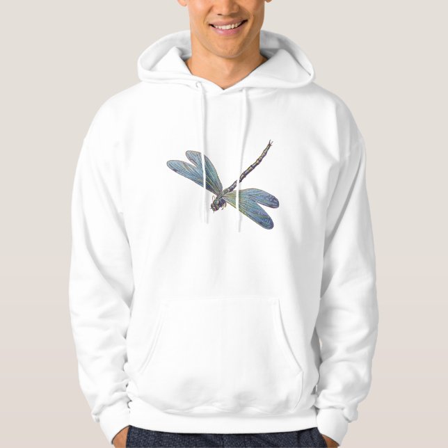 Vintage Blue Dragonfly Hoodie (Front)