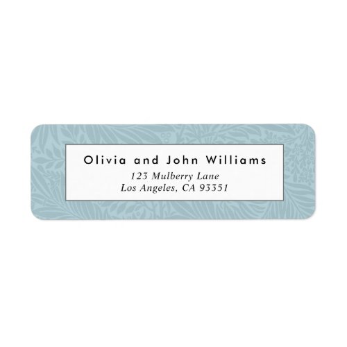 Vintage Blue Floral Botanical Return Address Label