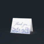 Vintage Blue Floral Bridal Shower Thank You Card<br><div class="desc">Bridal Shower Thank You Card,  Something Blue Before I do Bridal Shower</div>