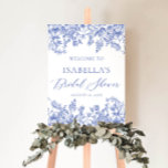 Vintage Blue Floral Bridal Shower Welcome Sign<br><div class="desc">The "Vintage Blue Floral Bridal Shower Welcome Sign" is a charming and nostalgic sign designed to welcome guests to a bridal shower with a vintage theme. The title suggests a classic and elegant design featuring blue floral motifs, adding a touch of sophistication and romance to the sign. This sign is...</div>