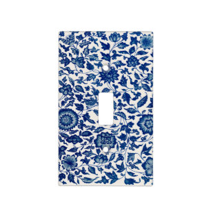 Vintage Blue Floral Light Switch Cover
