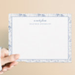 Vintage Blue Floral Personalized Stationery Note Card<br><div class="desc">Vintage Blue Floral Personalized Stationery</div>