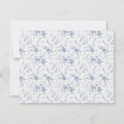 Vintage Blue Floral Personalized Stationery Note Card | Zazzle