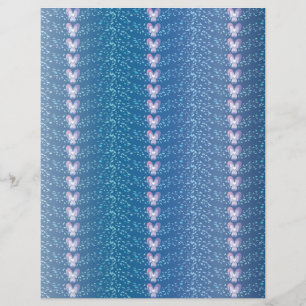 Vintage Blue Floral Violets wallpaper pattern