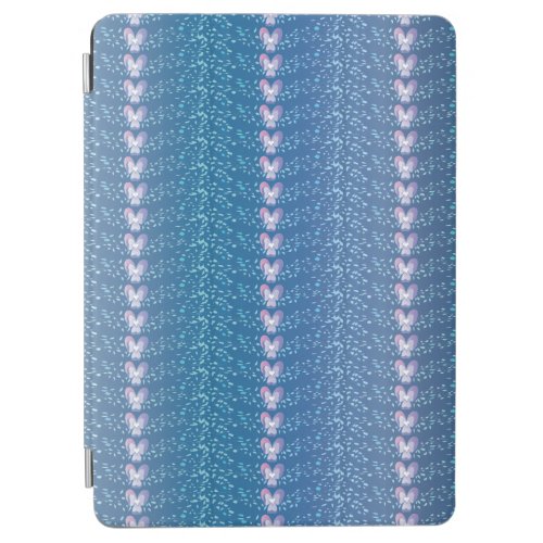 Vintage Blue Floral Violets wallpaper pattern iPad Air Cover