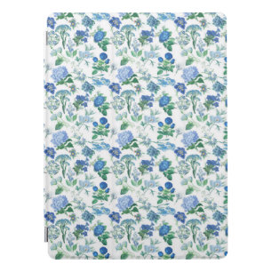 Vintage Blue Flowers iPad Pro Cover