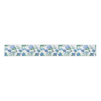 Vintage Blue Flowers Ribbon