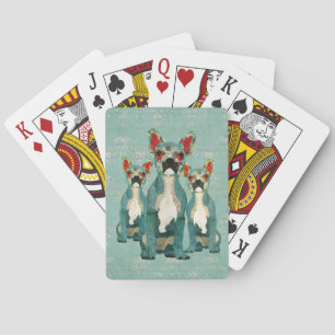 Vintage Blue French Bulldogs Card Deck