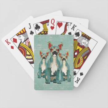 Vintage Blue French Bulldogs  Card Deck by NicoleKing at Zazzle
