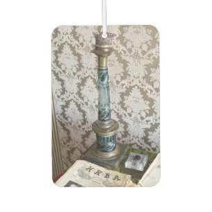 Vintage blue glass candleholder air freshener