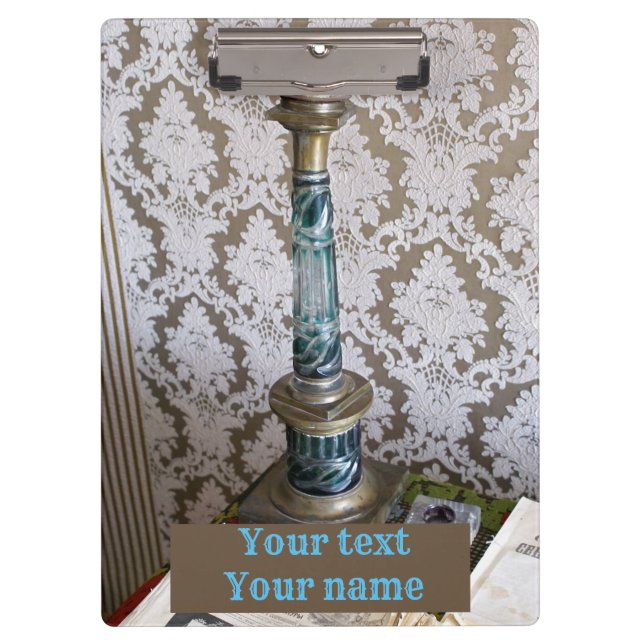 Vintage blue glass candleholder clipboard (Front)