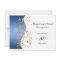 Vintage Blue Gold Swirls 50th Wedding Anniversary
