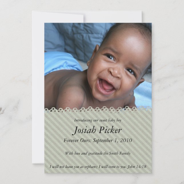 Vintage Blue Gray Invitation (Front)