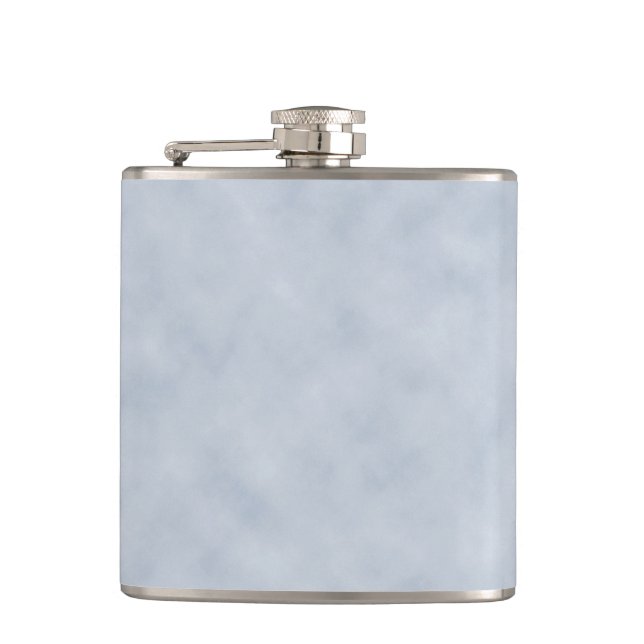 Vintage Blue Gray Parchment Look Texture Hip Flask (Front)