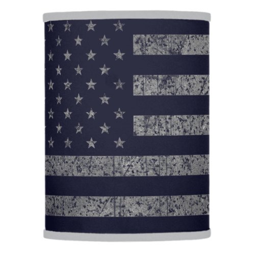 Vintage Blue Grunge USA American Flag Lamp Shade