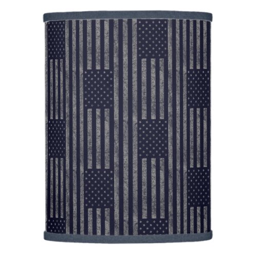 Vintage Blue Grunge USA American Flag Pattern Lamp Shade